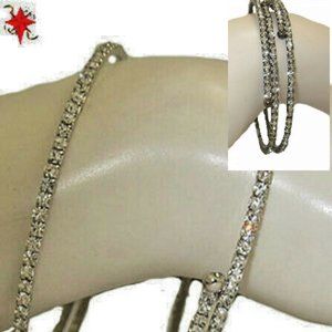 Bracelet cubic zirconia flex bangle fits all NWT